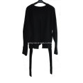 Winter Pure Color Knit Back Slipt Sweater for Ladies